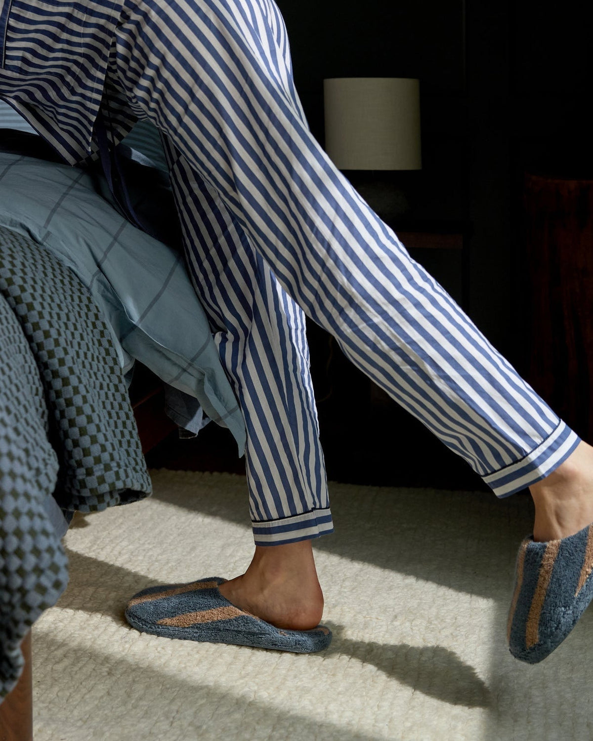 Terry Stripe Slippers - FINAL SALE (Dusk and Adobe)